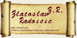 Zlatoslav Radoičić vizit kartica